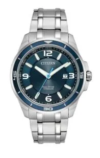 Citizen® Men's Brycen Super Titanium™ Watch w/Blue Dial