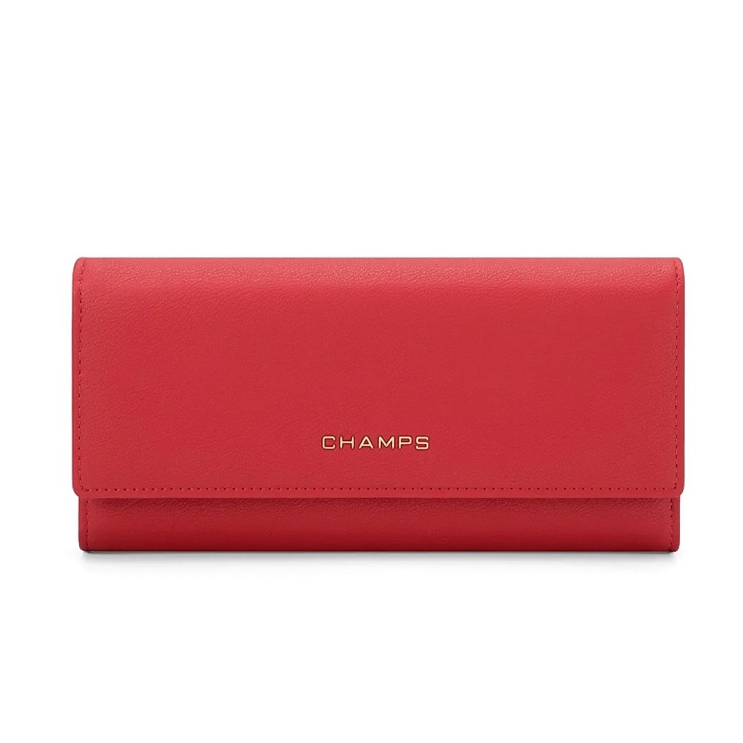 Champs Luggage Red Rfid Trifold Wallet Size 4"X7.5"X1"