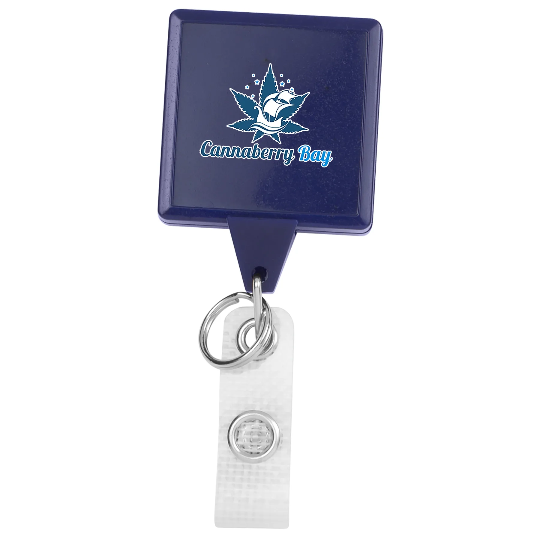 Hemp Jumbo Square Retractable Badge Reel view 5