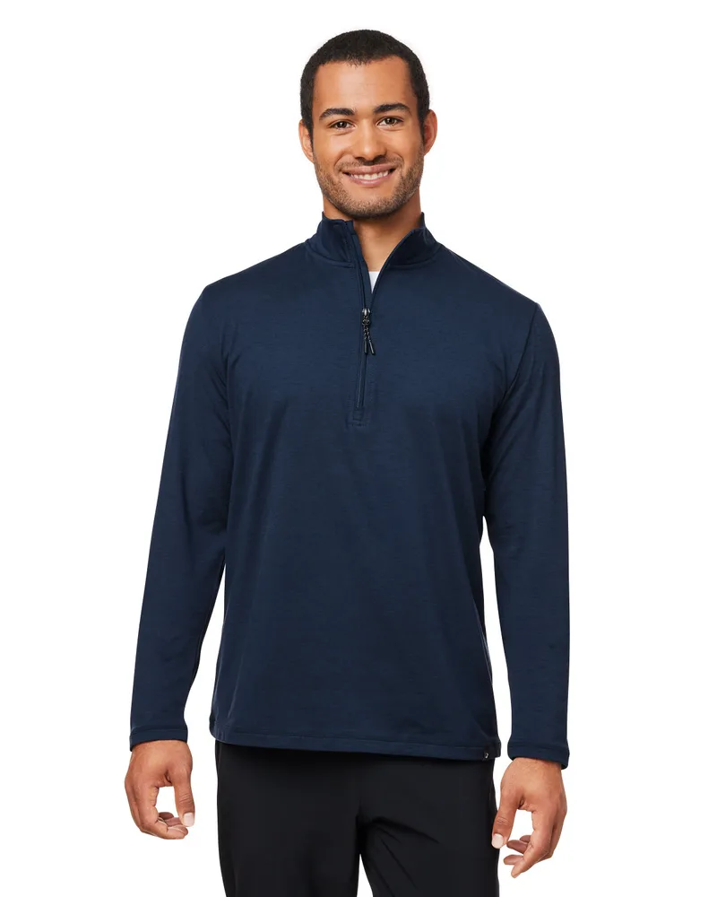GLYDER LLC Men's Marbled Jersey Fairway Quarter-Zip view 4