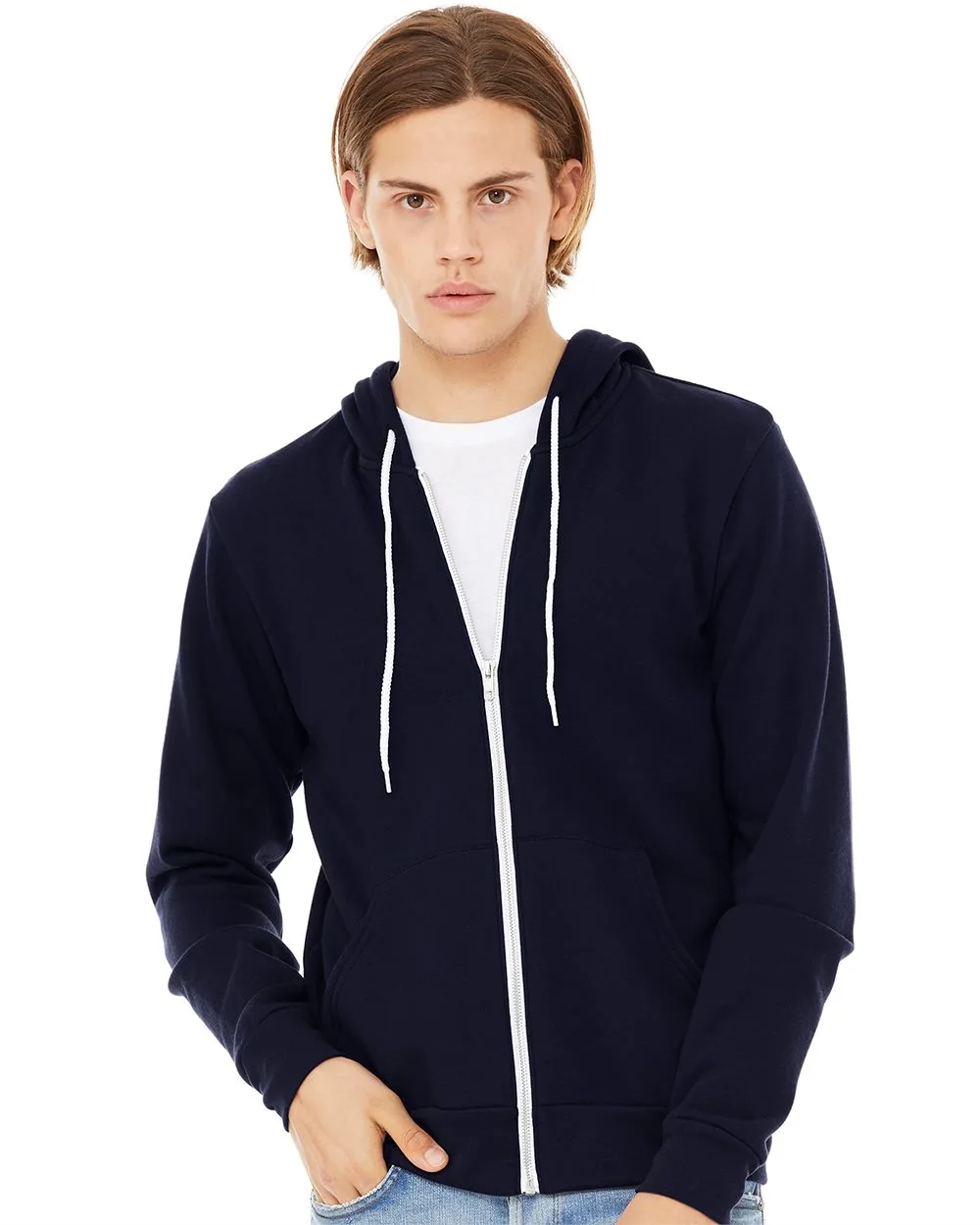 Bella+Canvas® Unisex Sponge Fleece Full-Zip Hoodie Sweatshirt view 2