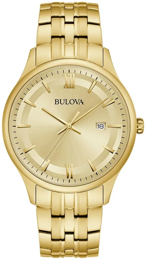 Bulova Watches Corporate Exclusive Classic Men's Watch, Gold-Tone w/Champagne Dial