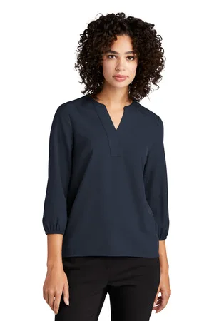 Mercer+Mettle® Women's Stretch Crepe 3/4-Sleeve Blouse view 5