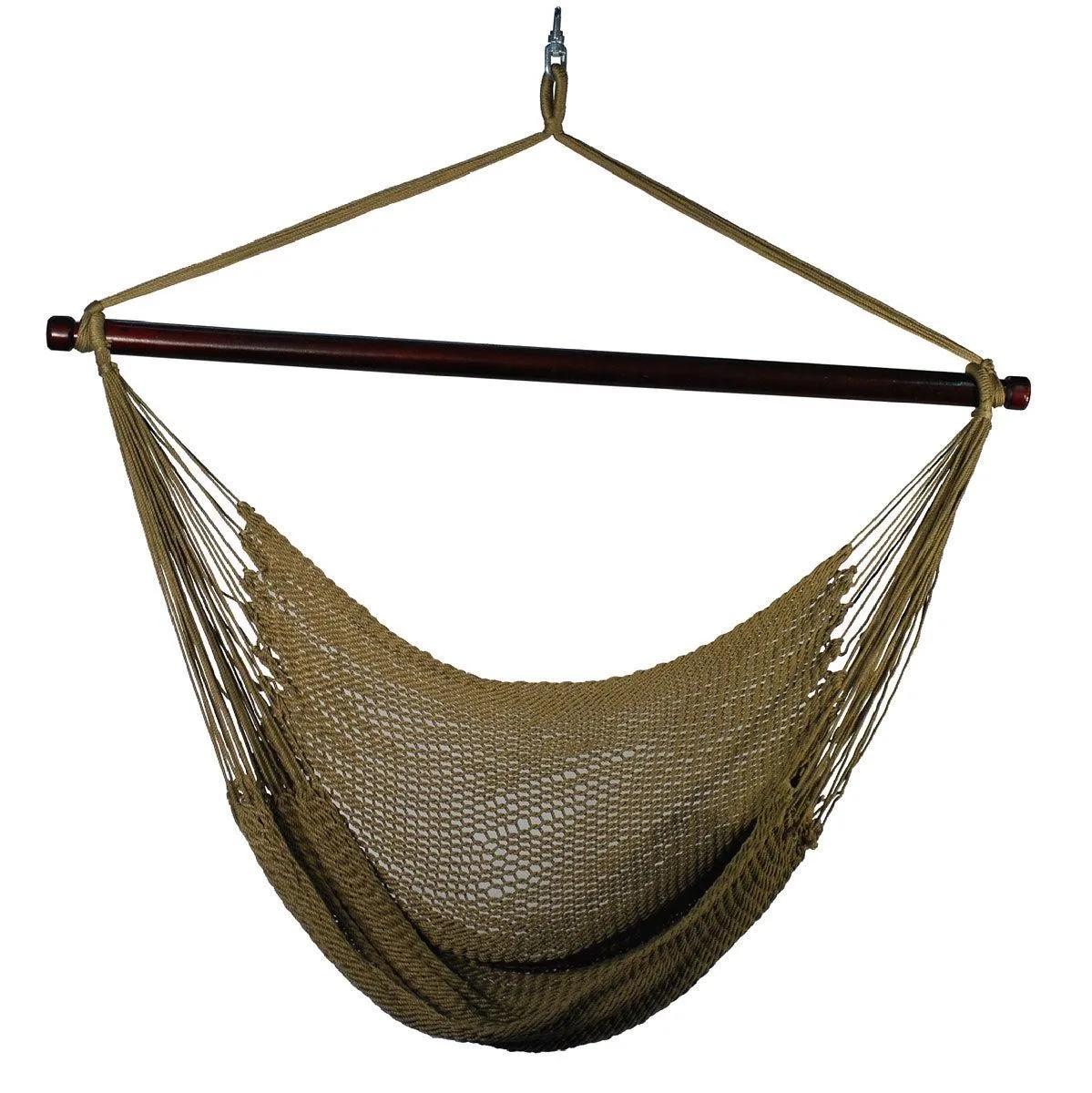 Algoma Hanging Caribbean Rope Chair Brown