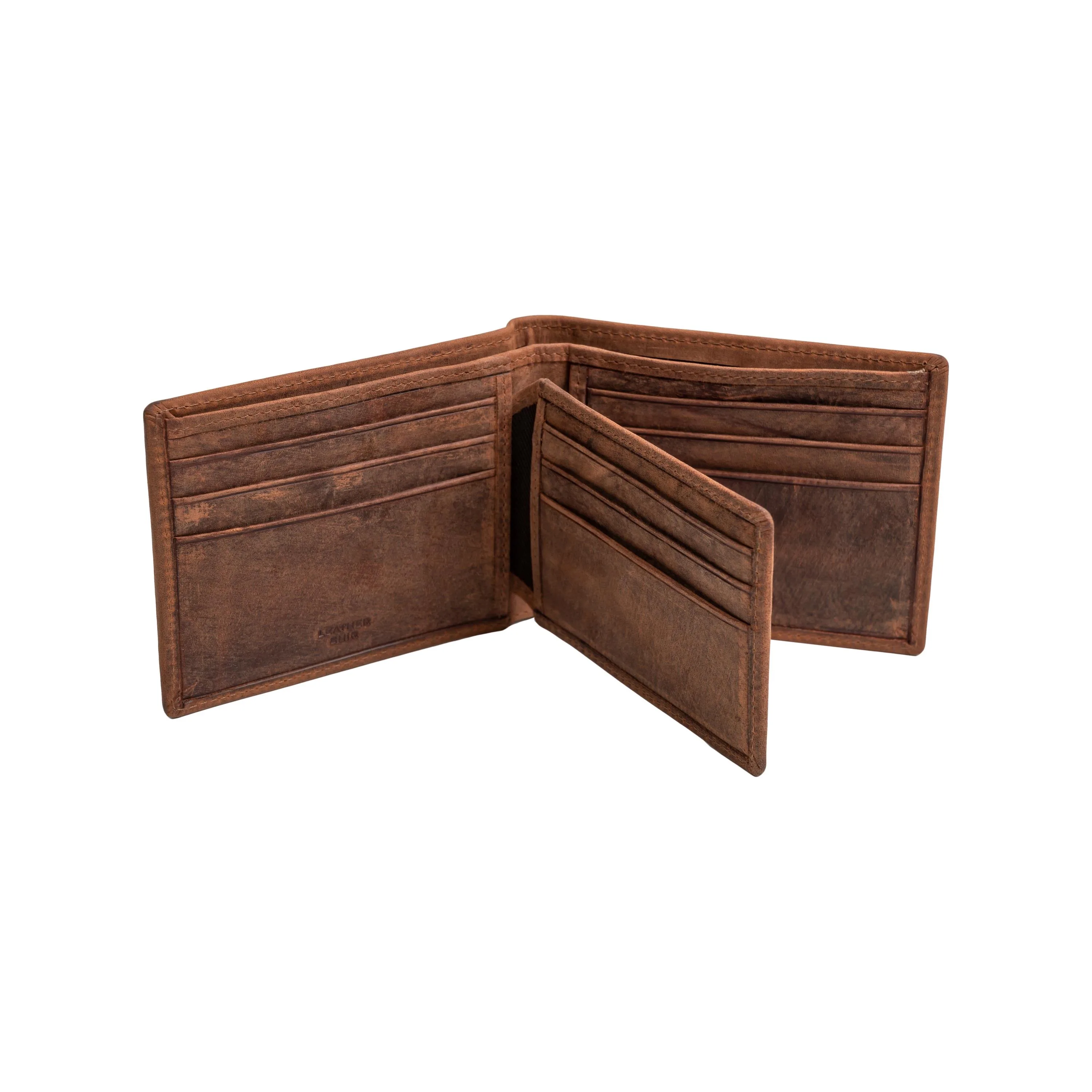 Champs Luggage Hunter Center Brown Wing Wallet Size 4.5"X3.5"X