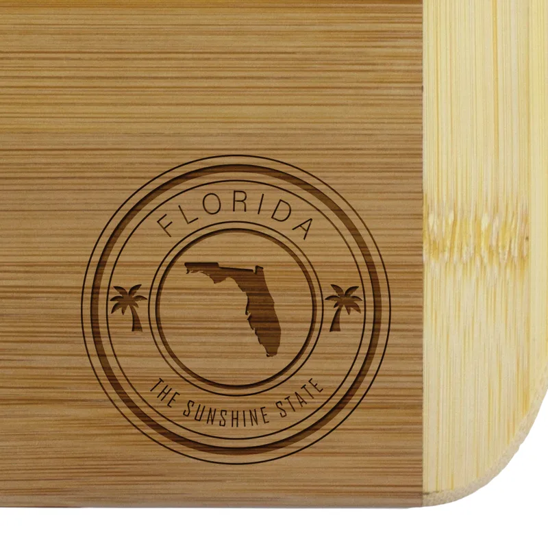 Florida State Stamp 2-Tone 11" Cutting Board view 2