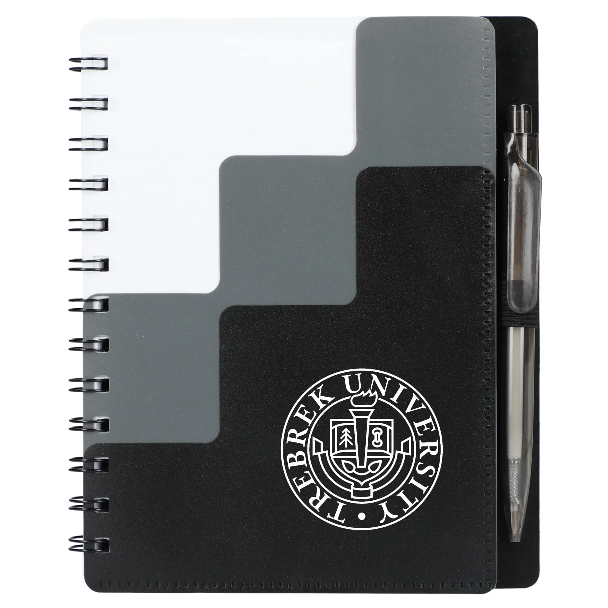 5'' x 7'' Recycled Pace Spiral Notebook w Pen