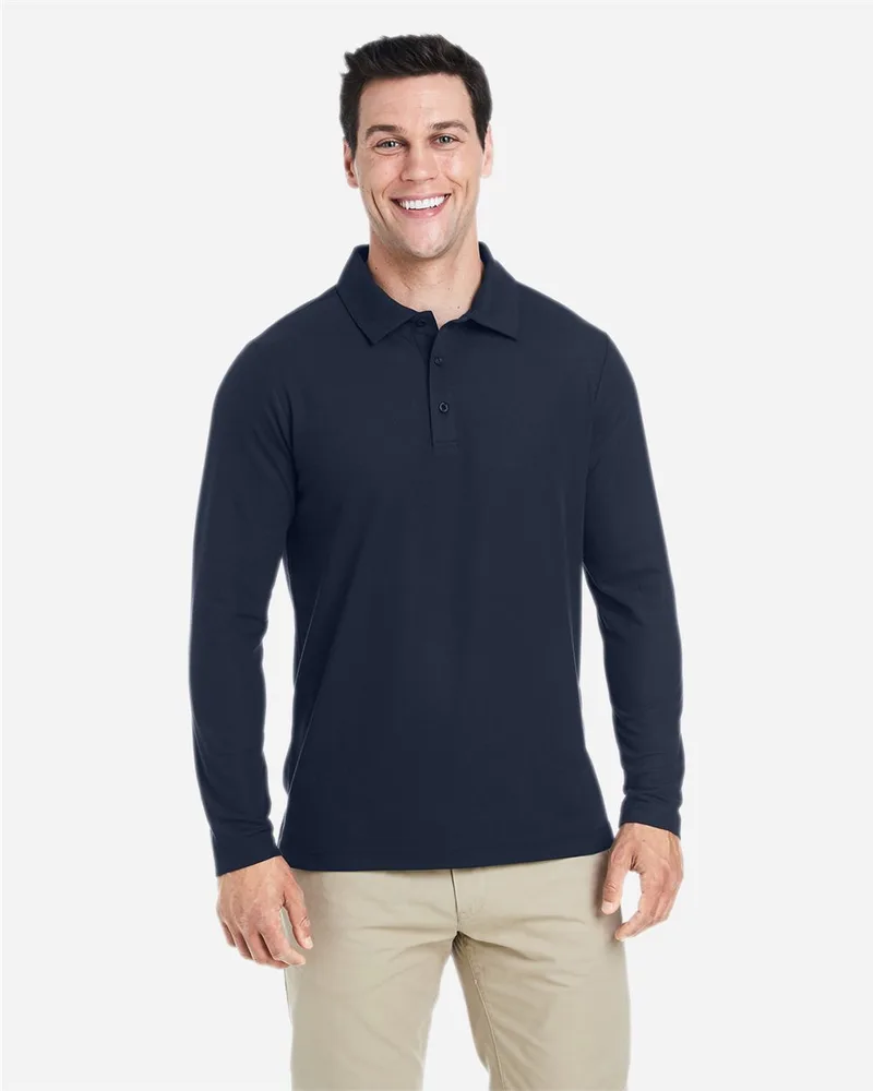 CORE365™ Men's Fusion ChromaSoft™ Long-Sleeve Pique Polo Shirt view 2