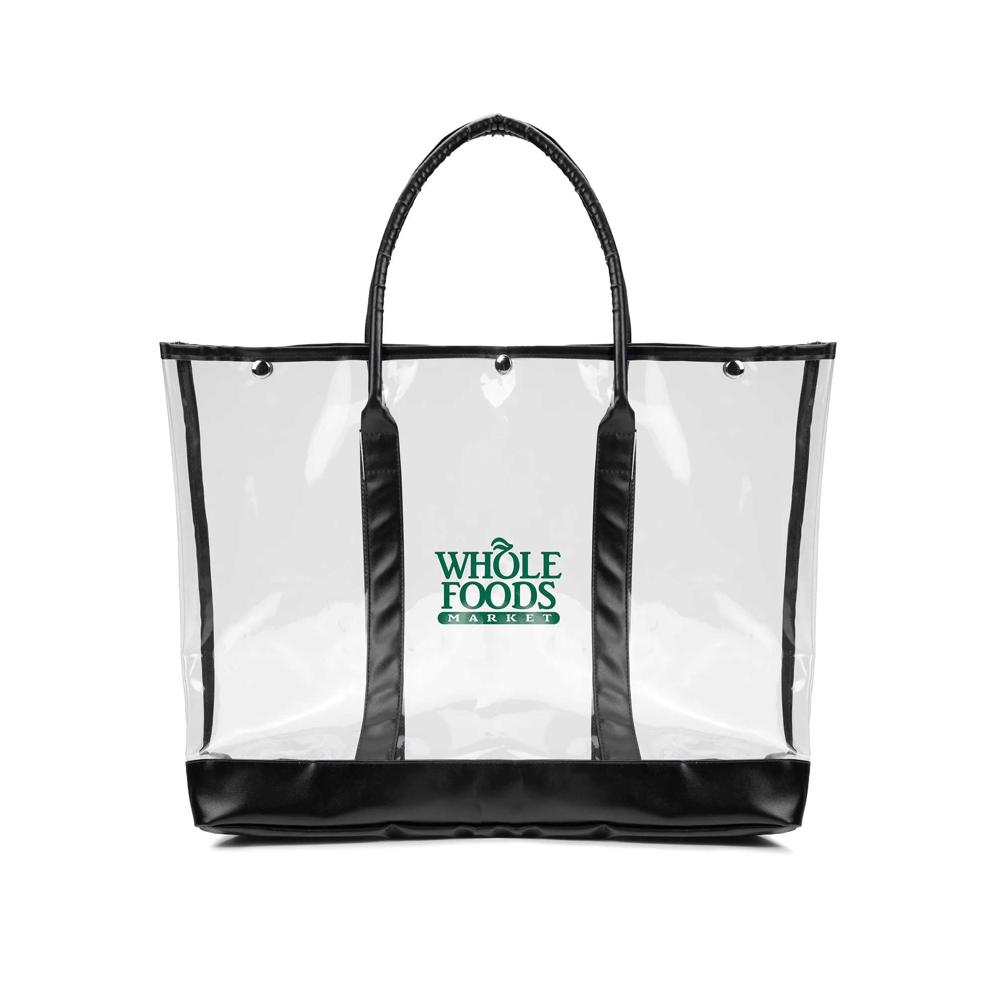 Luxe Button-Top Tote with PU Leather Trim view 4