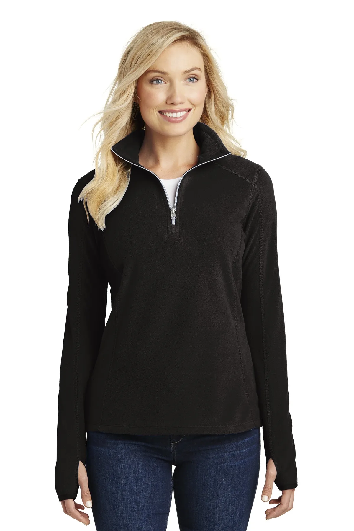 Port Authority® Women's Microfleece 1/2-Zip Pullover. view 3