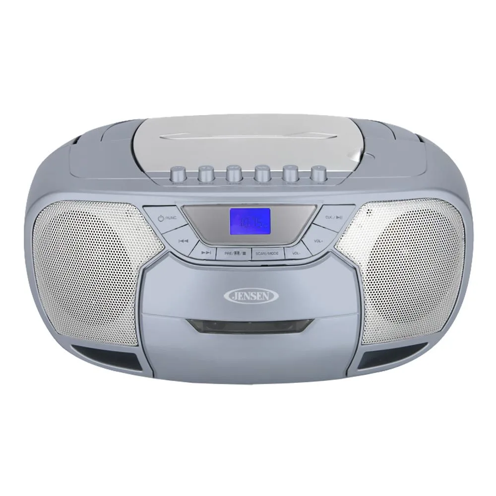 Jensen Audio Portable Bluetooth Stereo Compact Disc Cassette Player w/Radio