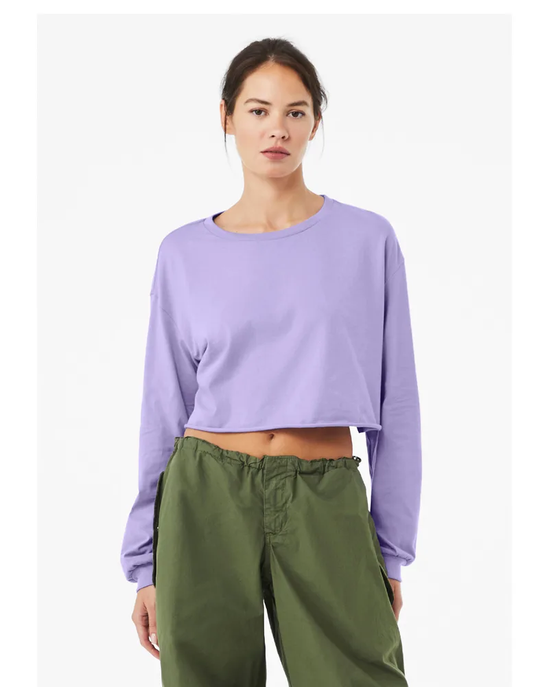 BELLA+CANVAS Ladies' Cropped Long-Sleeve T-Shirt view 4