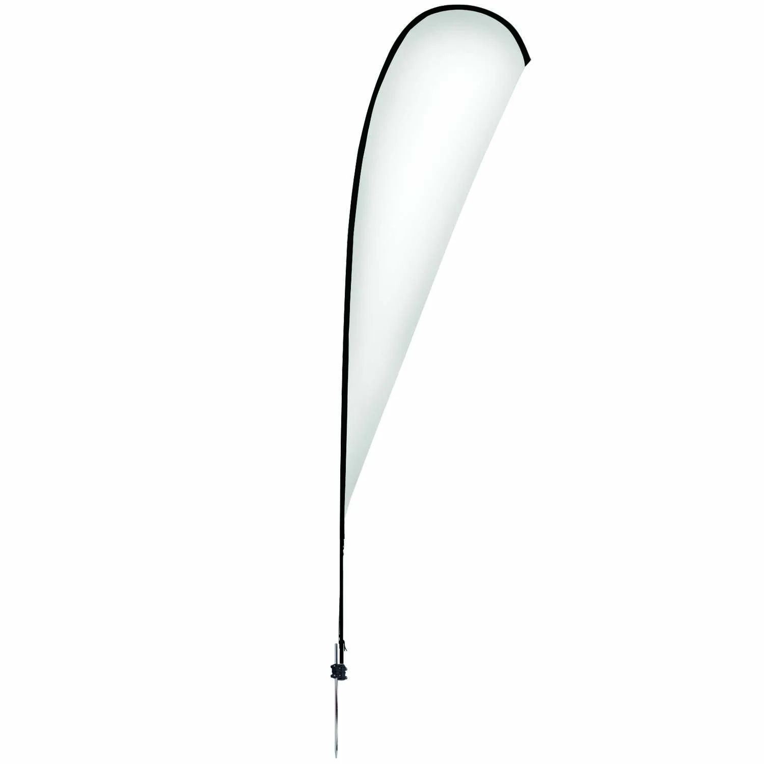 15' Premium Teardrop Sail Sign Flag, 1-Sided, Ground Spike view 2
