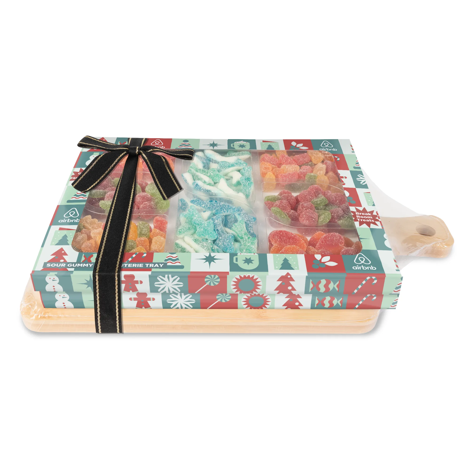 Sour Gummy & Sweet & Savory Charcuterie Trays with Bamboo Board view 3