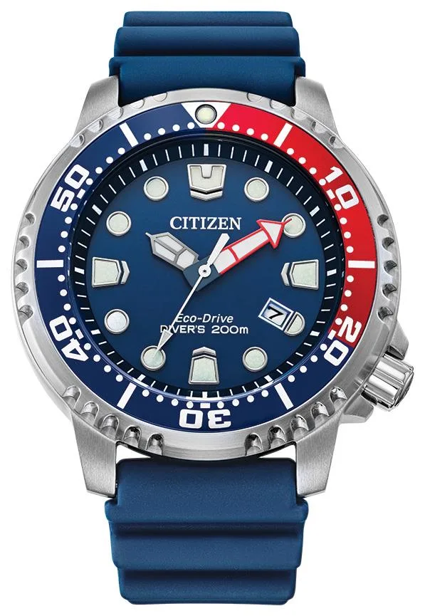 Citizen Watch Men's Promaster Eco-Drive Dive Watch, Blue Polyurethane Strap w/Blue Dial