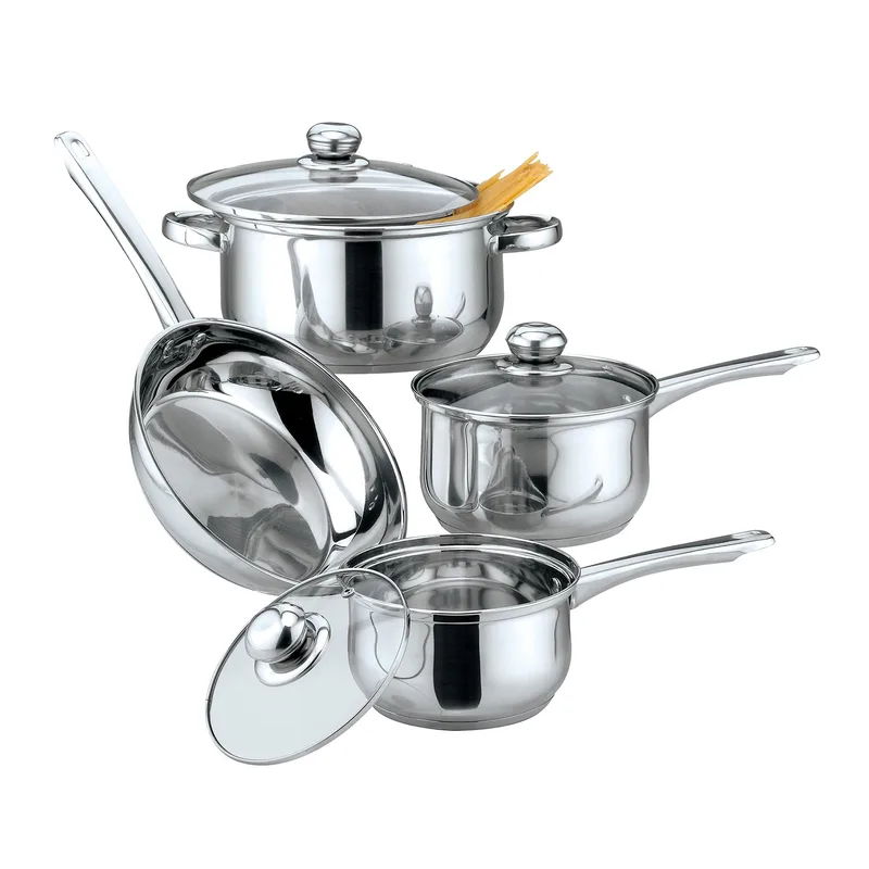 Gourmet Edge 7 Piece Family Size Stainless Steel Cookware Set