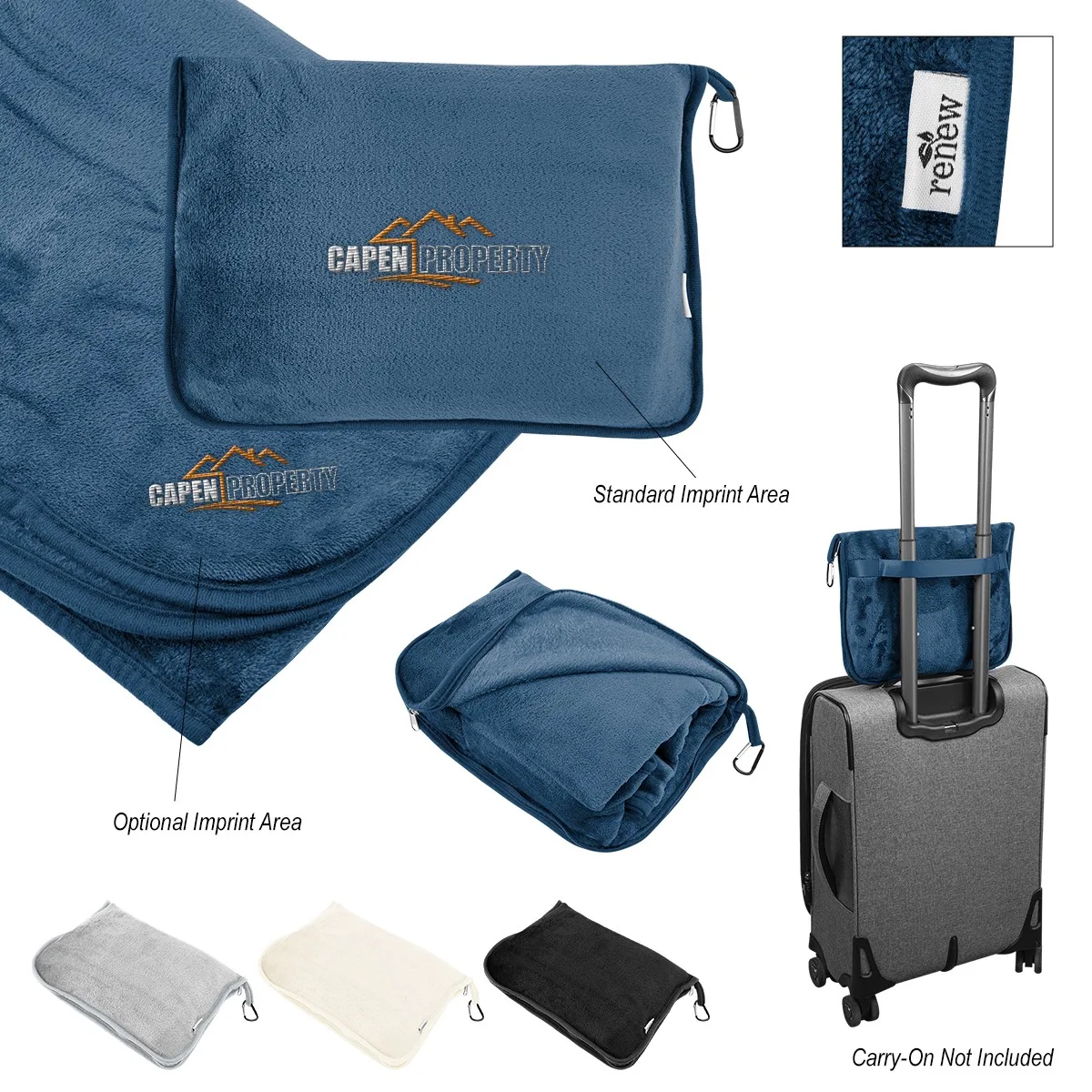En Route Rpet Travel Blanket With Trolley Pillow Pouch view 2