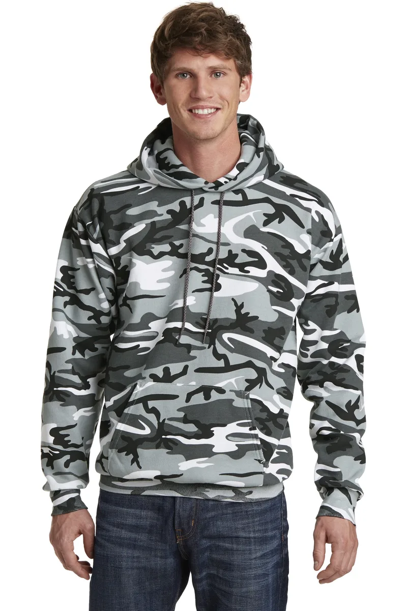 Port & Co™ Core Fleece Camo Pullover Hooded Sweatshirt. view 5