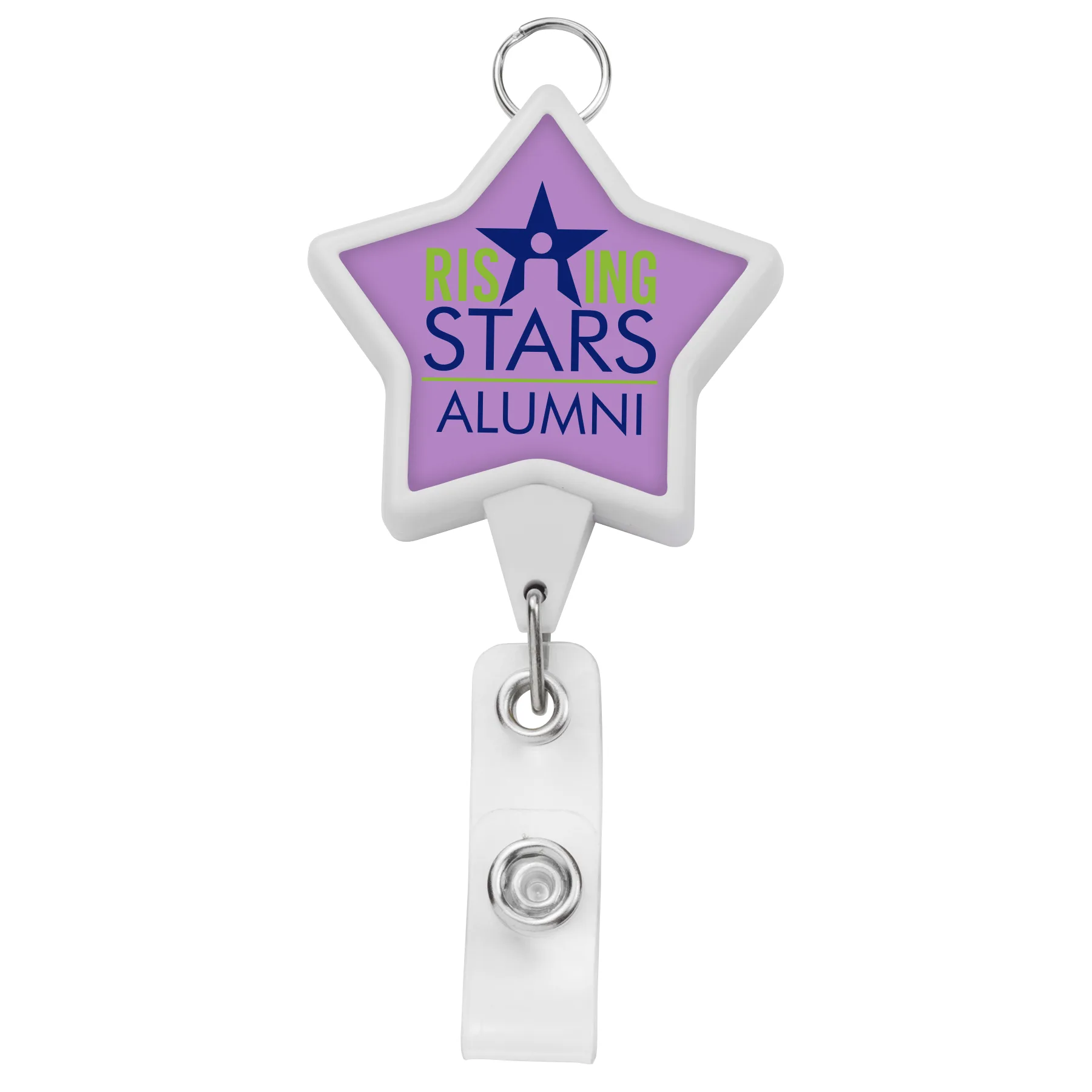 Jumbo Star Retractable Badge Reel w/lanyard attachment view 5