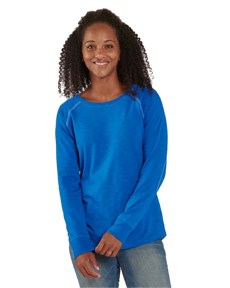 BOXERCRAFT Ladies' Payton Preppy Patch Long-Sleeve T-Shirt view 6