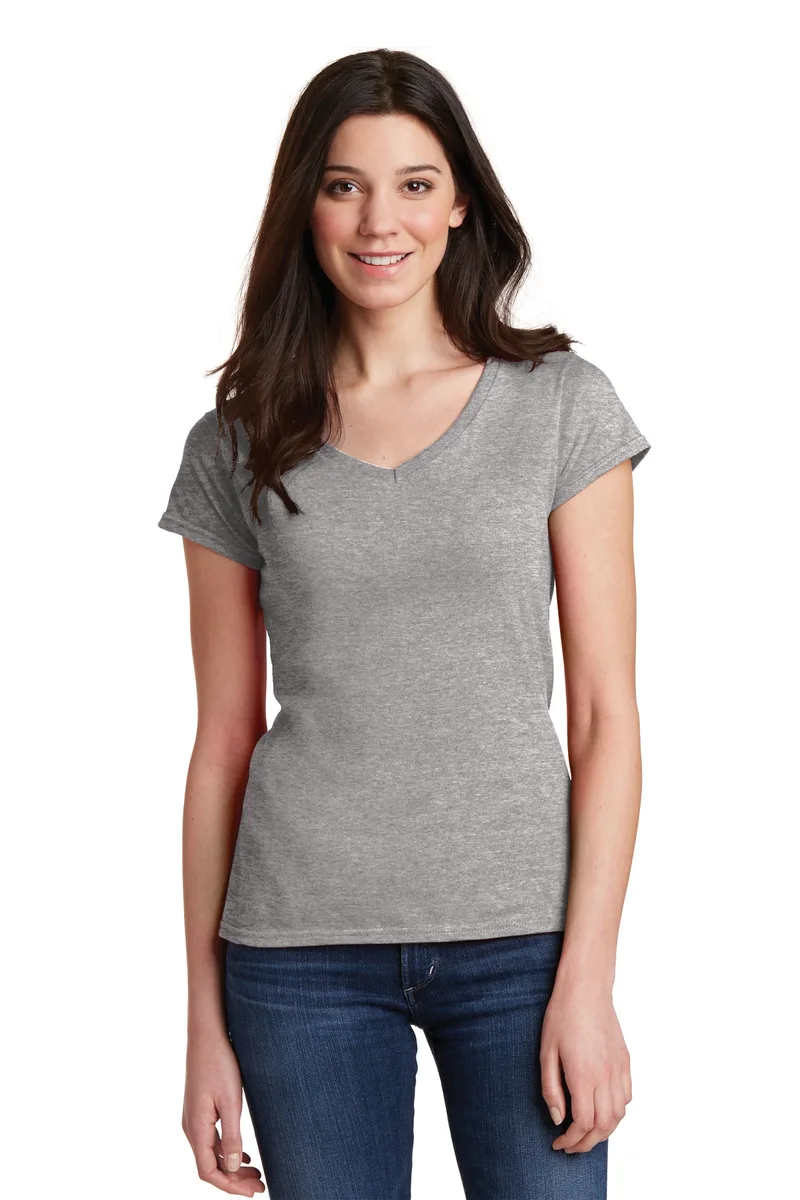 Gildan Softstyle® Women's Fit V-Neck T-Shirt. view 4