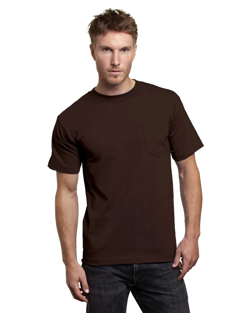 BAYSIDE Unisex USA Made Heavyweight Pocket T-Shirt view 7