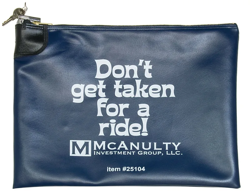 16"x12" Laminated Nylon Bank Bag w/Standard Swing Lock