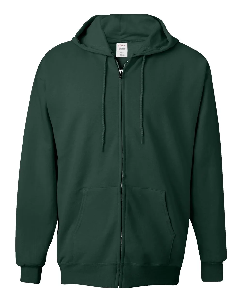 Hanes® Unisex Ultimate Cotton® Full-Zip Hooded Sweatshirt view 6