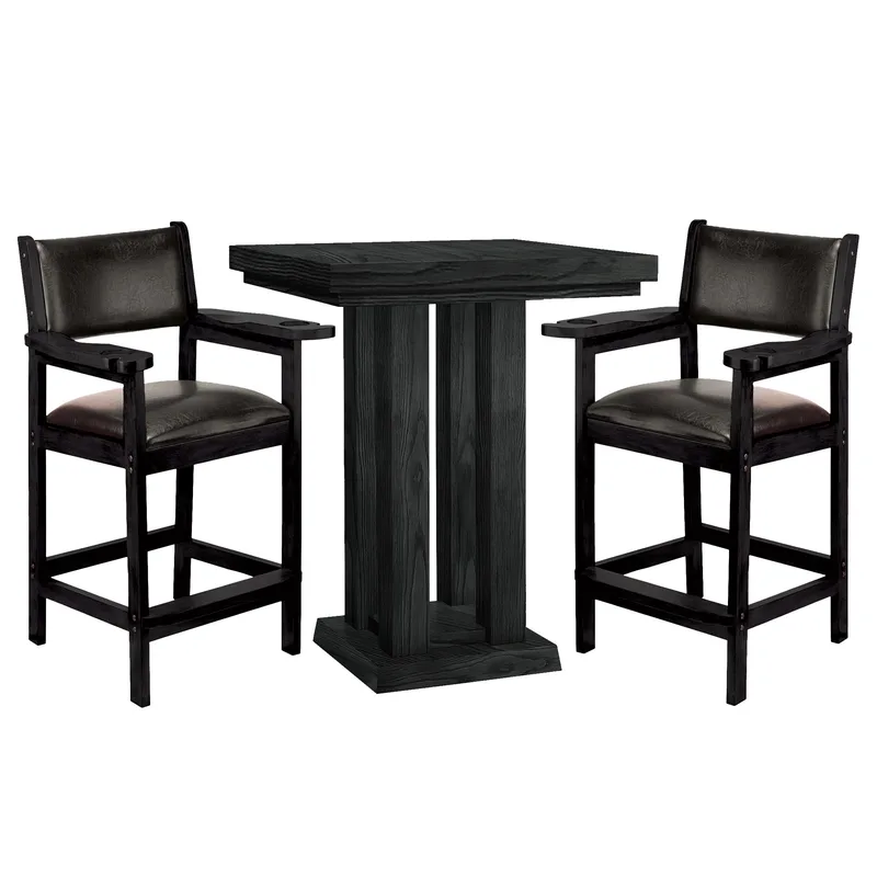 Escalade Sports American Heritage - Alta Pub Table & Spectator Chair Set - Black Ash