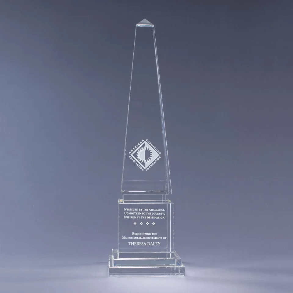 10" Athena Obelisk Crystal Award