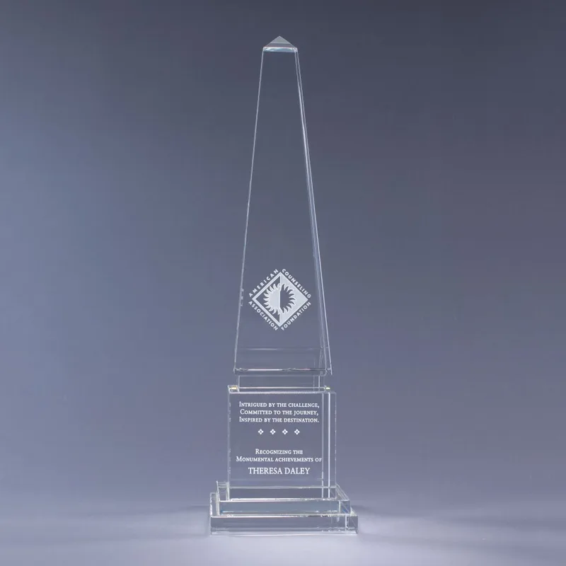 16" Athena Obelisk Crystal Award
