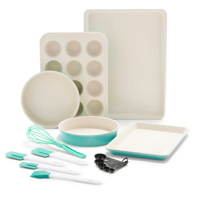 GreenLife 12Pc Healthy Ceramic Nonstick Bakeware Set - Turquoise
