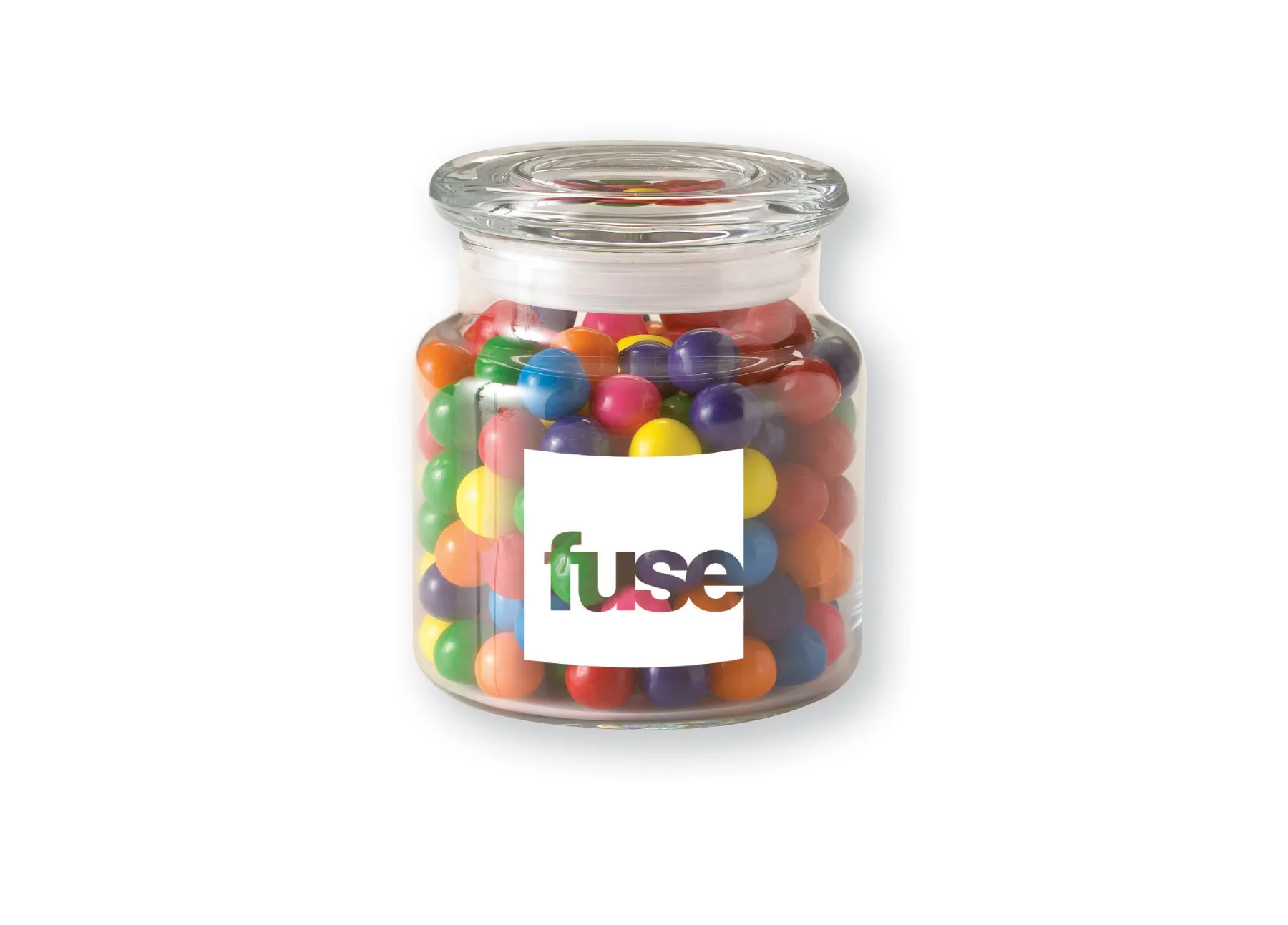 22 Oz. Glass Jar w/ Rainbow Bubble Gum