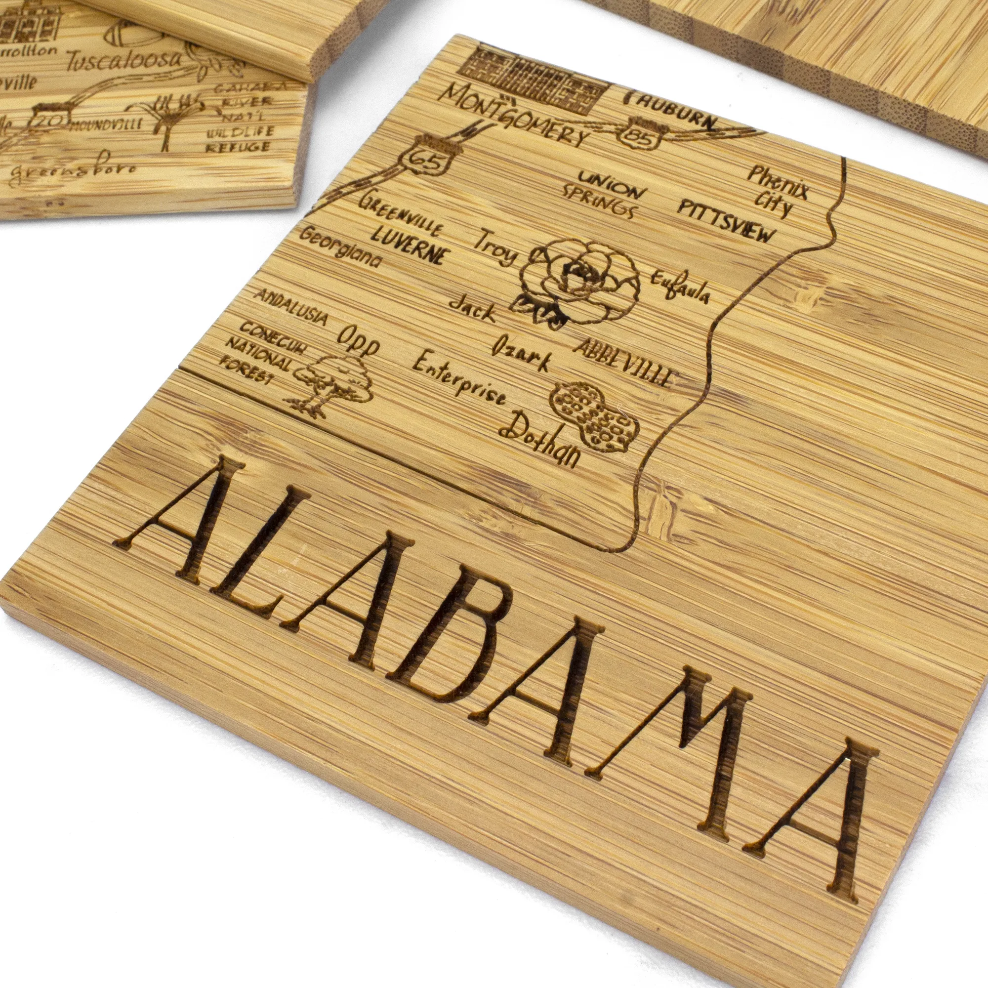 Alabama Puzzle Coaster Set view 5