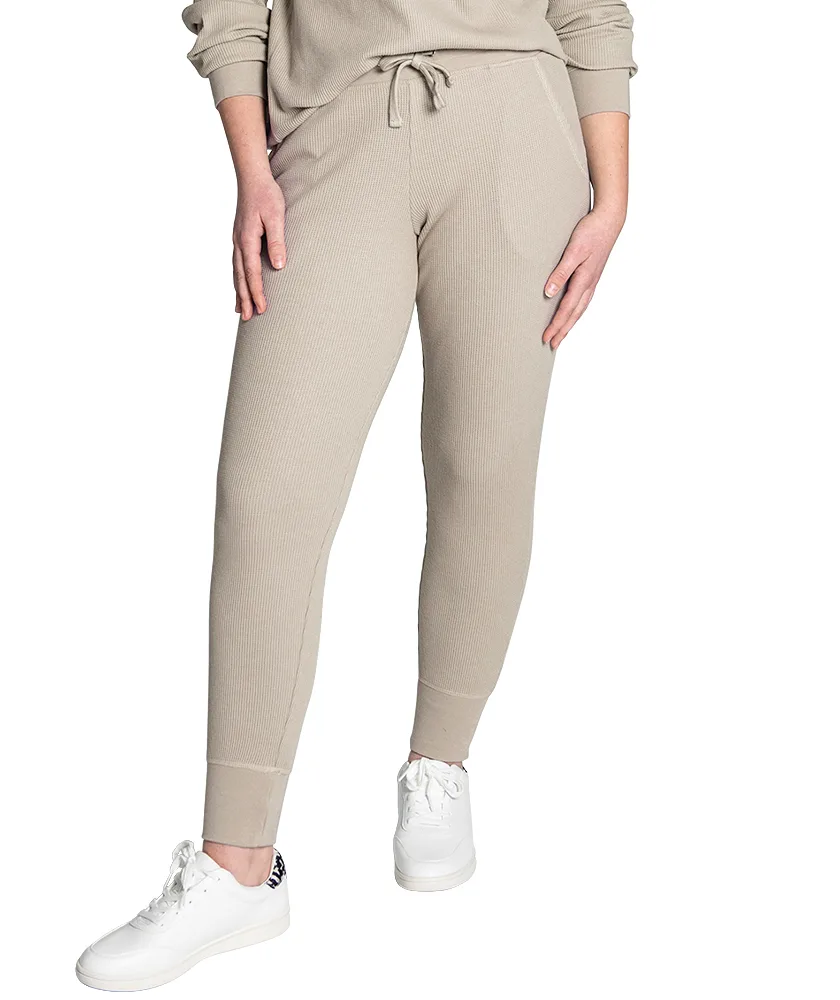 Women's Lightweight Waffle Joggers view 3
