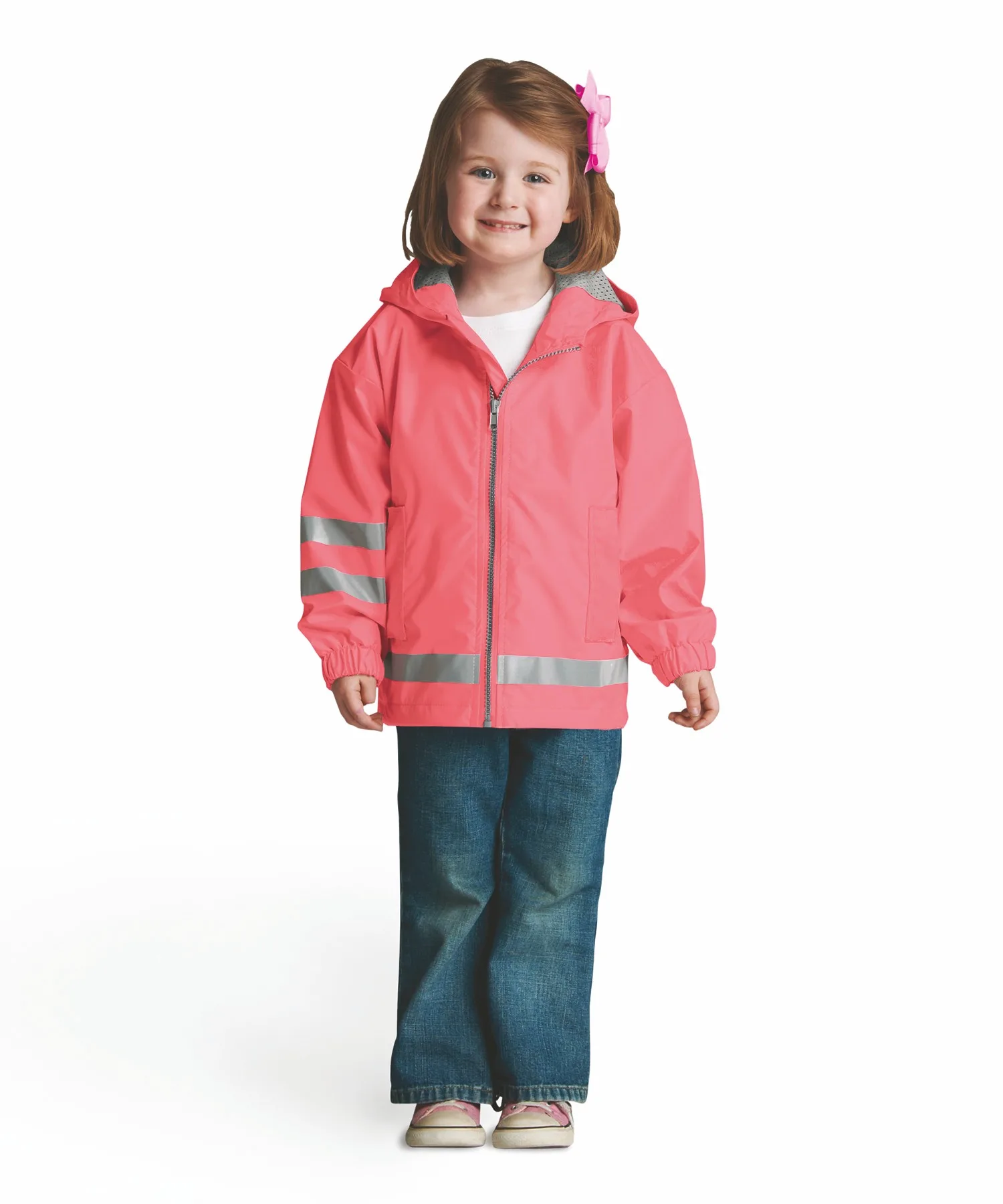 Coral Pink/Reflective Silver Blank Front