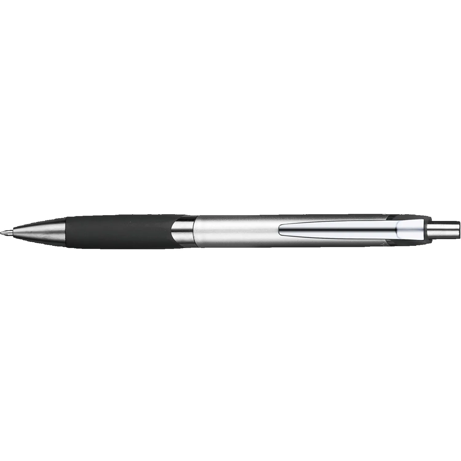 Silver/Black Blank Front View