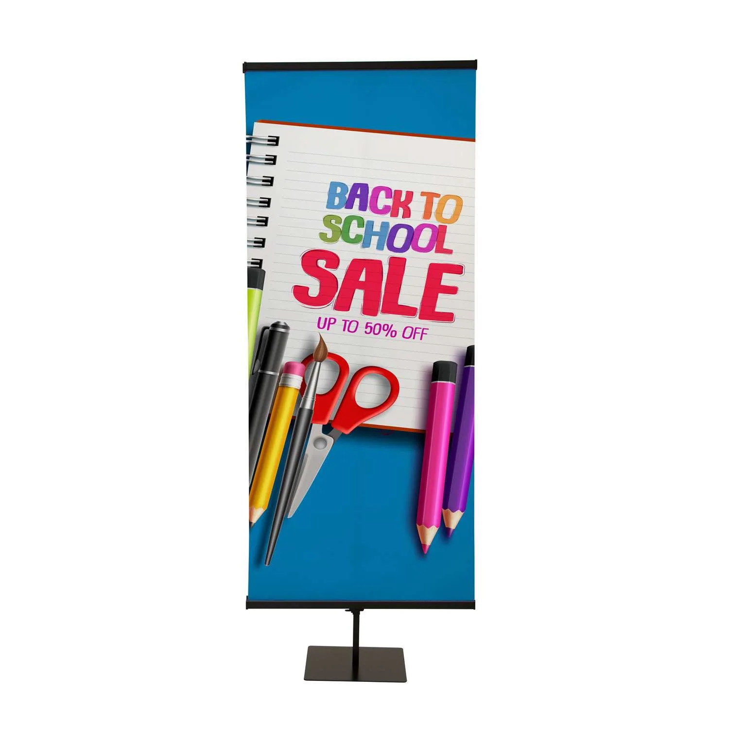 30" Everyday Snap Rail Double-Sided Banner Display Kit view 2