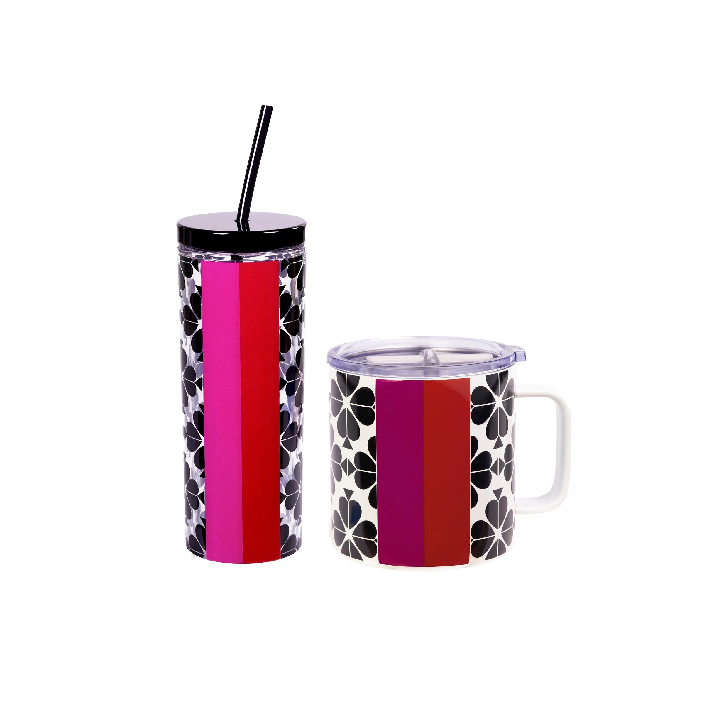 kate spade new york Sip In Style Bundle - Black Spade Flower