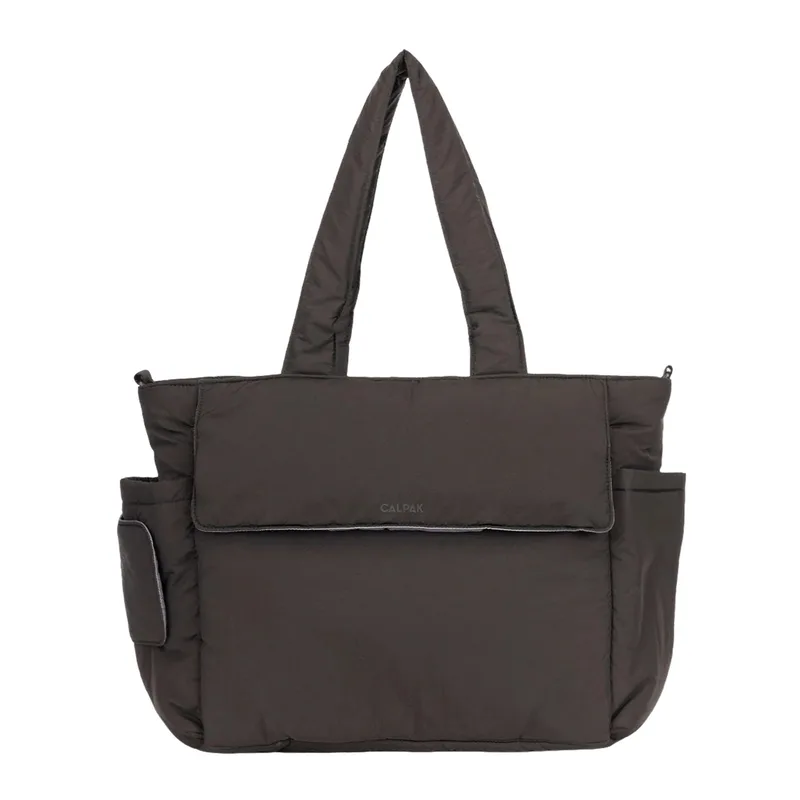 CALPAK Diaper Tote Bag with Laptop Sleeve - Black