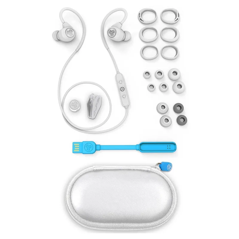 JLab Epic Sport Wireless Earbuds - White