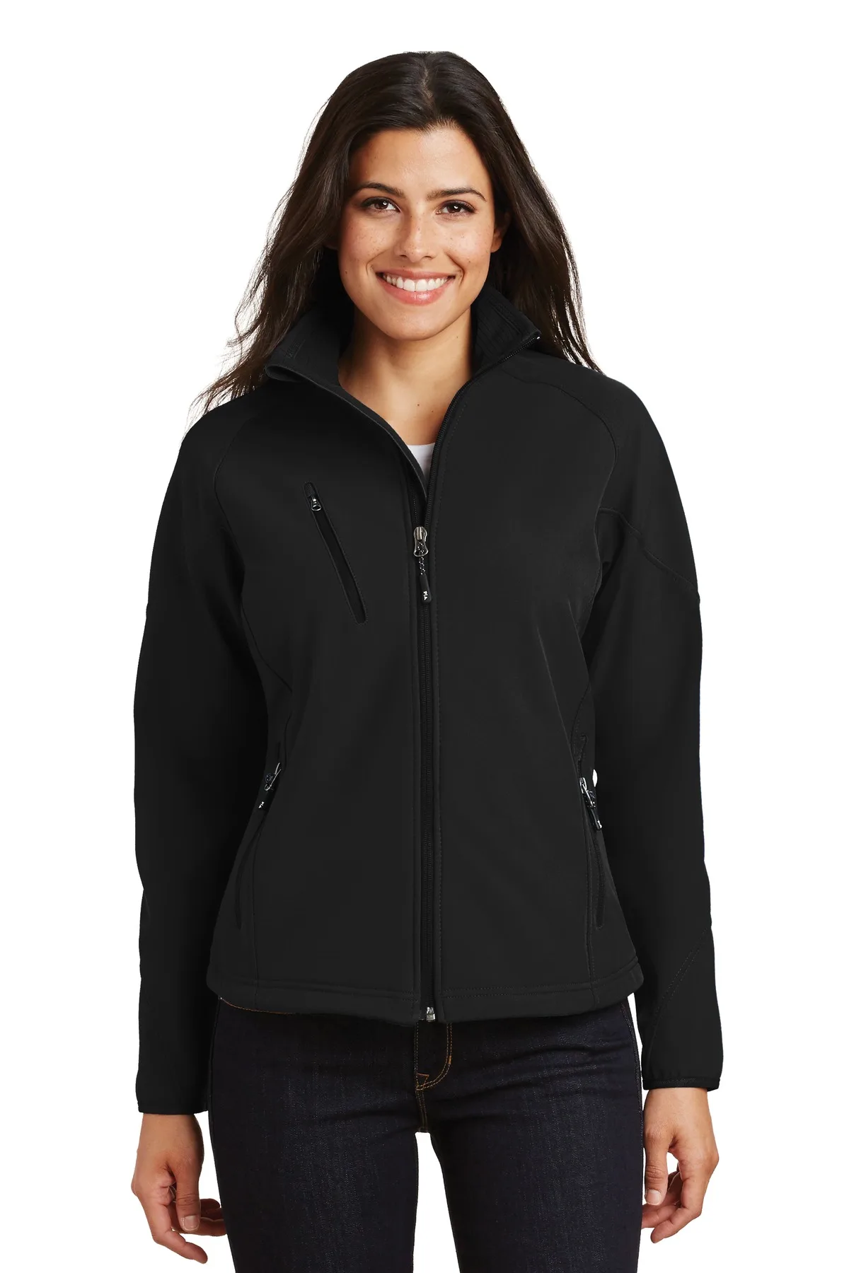 Port Authority® Women's Textured Soft Shell Jacket.