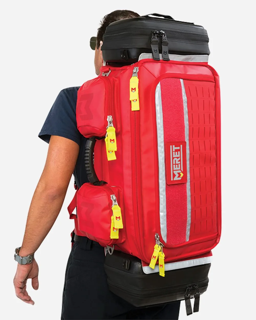 MERET® OMNI™ PRO X Red Convertible Backpack Bag view 2