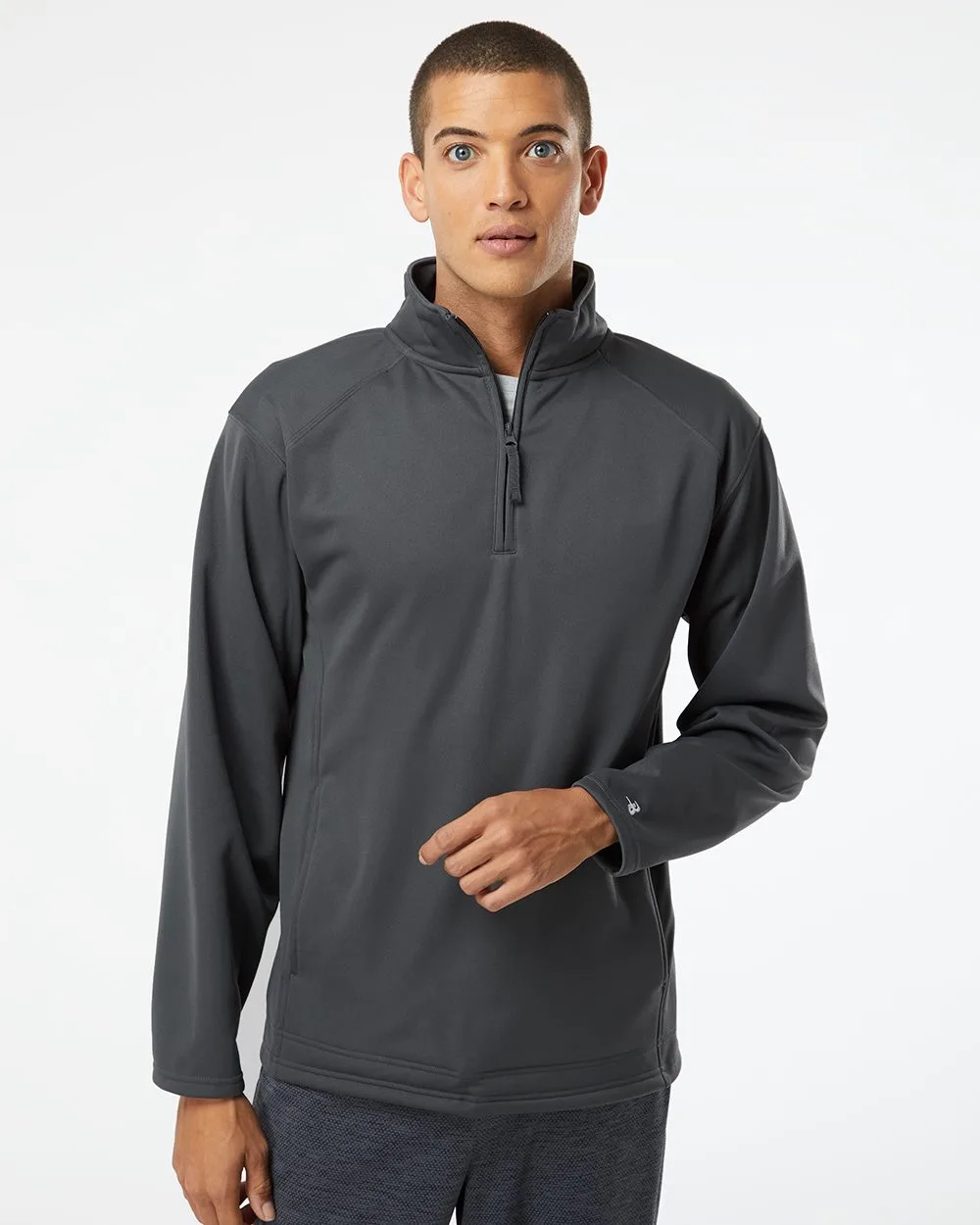 Badger Performance Fleece Quarter-Zip Pullover view 2