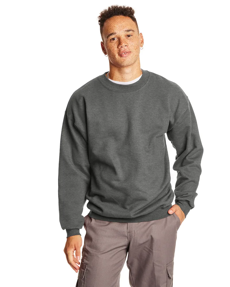 Hanes Printables Adult Ultimate Cotton® 90/10 Fleece Crew view 4