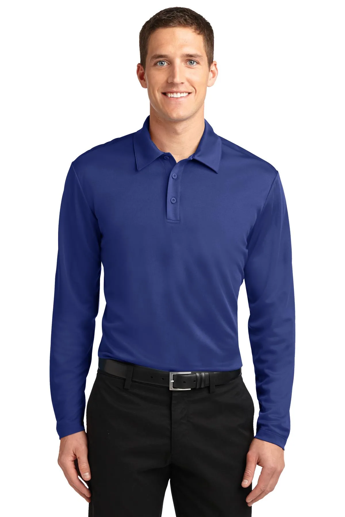 Port Authority® Silk Touch™ Performance Long Sleeve Polo. view 5
