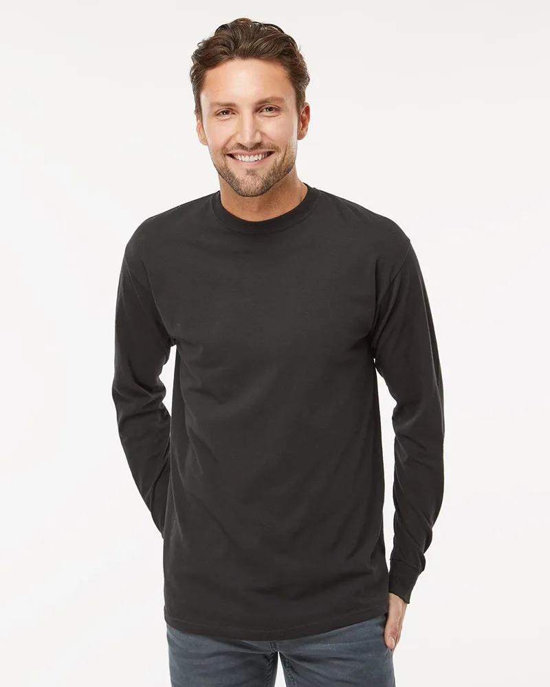 M&O® Unisex Gold Soft Touch Long Sleeve T-Shirt view 2