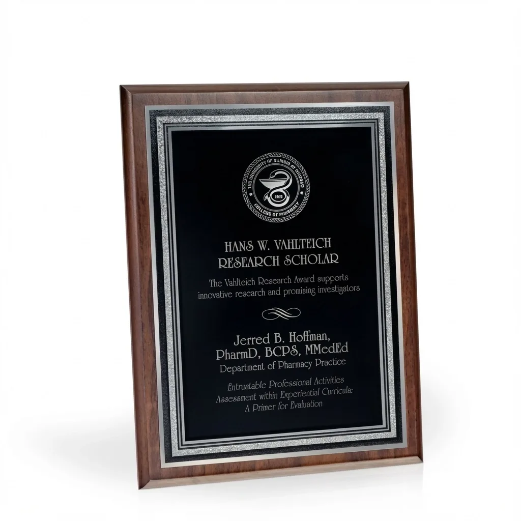 Weber Walnut Award Plaque, view 7
