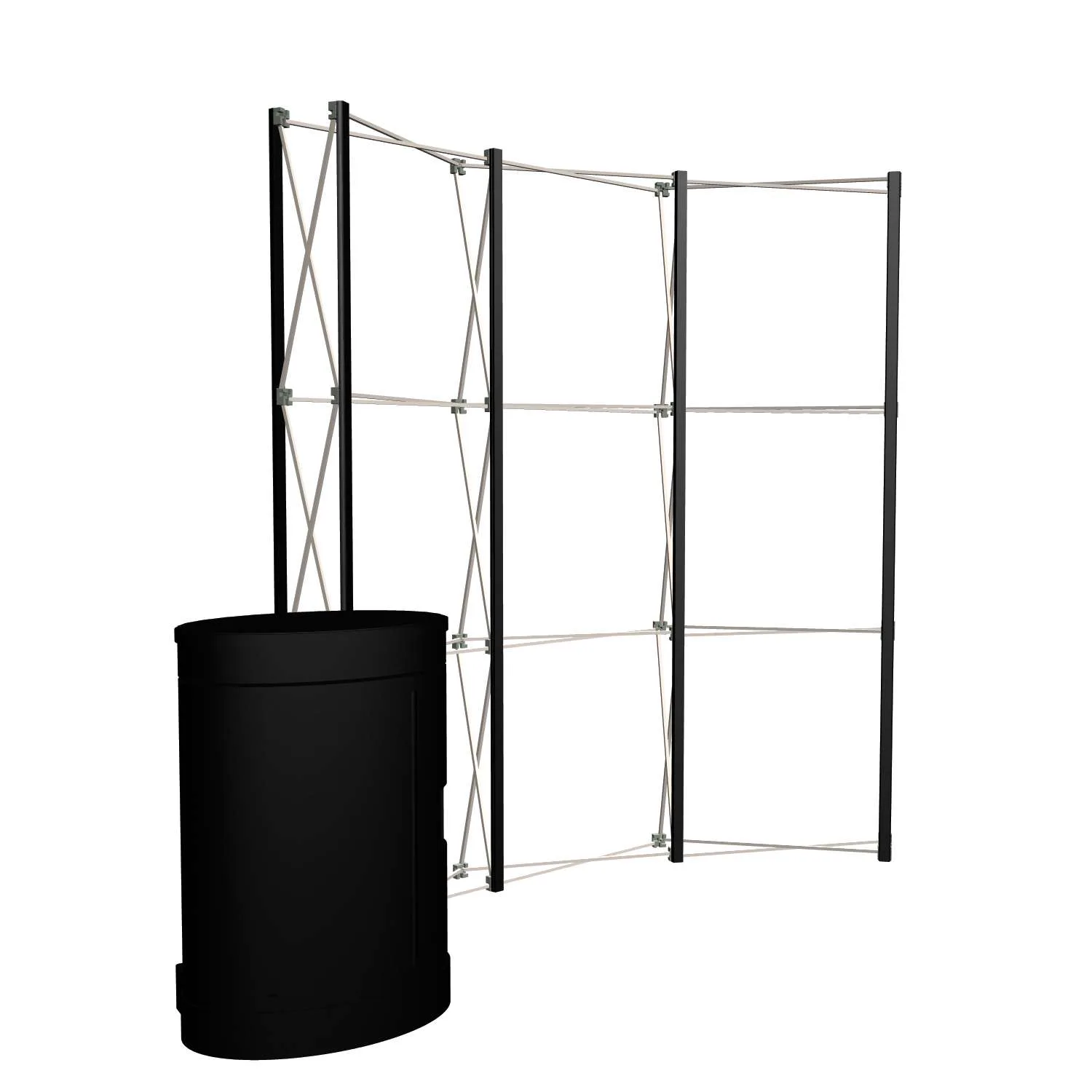 8' Curved Show 'N Rise Floor Display Hardware