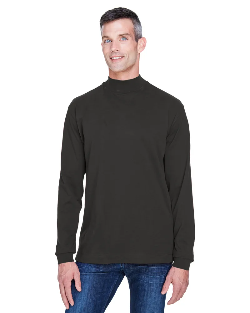 Devon and Jones Adult Sueded Cotton Jersey Mock Turtleneck